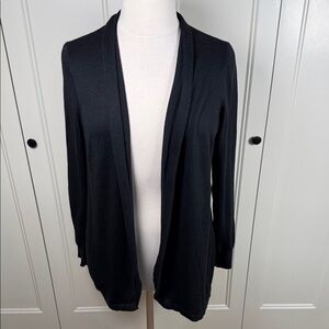 Ella Moss Open Front Black Cardigan